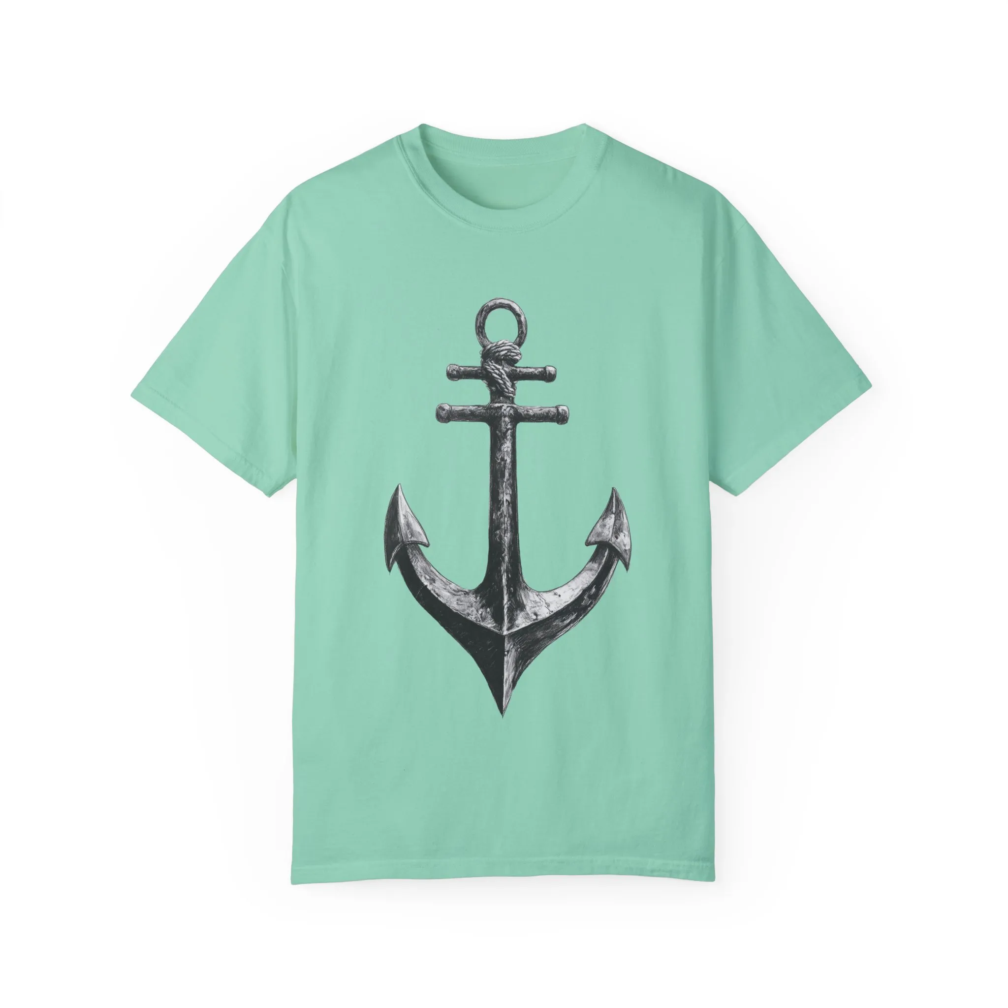 Nautical Anchor Unisex Garment-Dyed T-shirt | Casual Marine Style Wear - Image 13