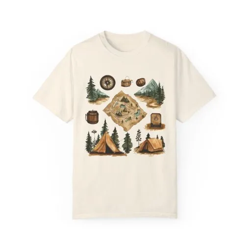 Adventure Awaits Unisex Garment-Dyed T-Shirt – Perfect for Nature Lovers and Camping Enthusiasts - Image 9