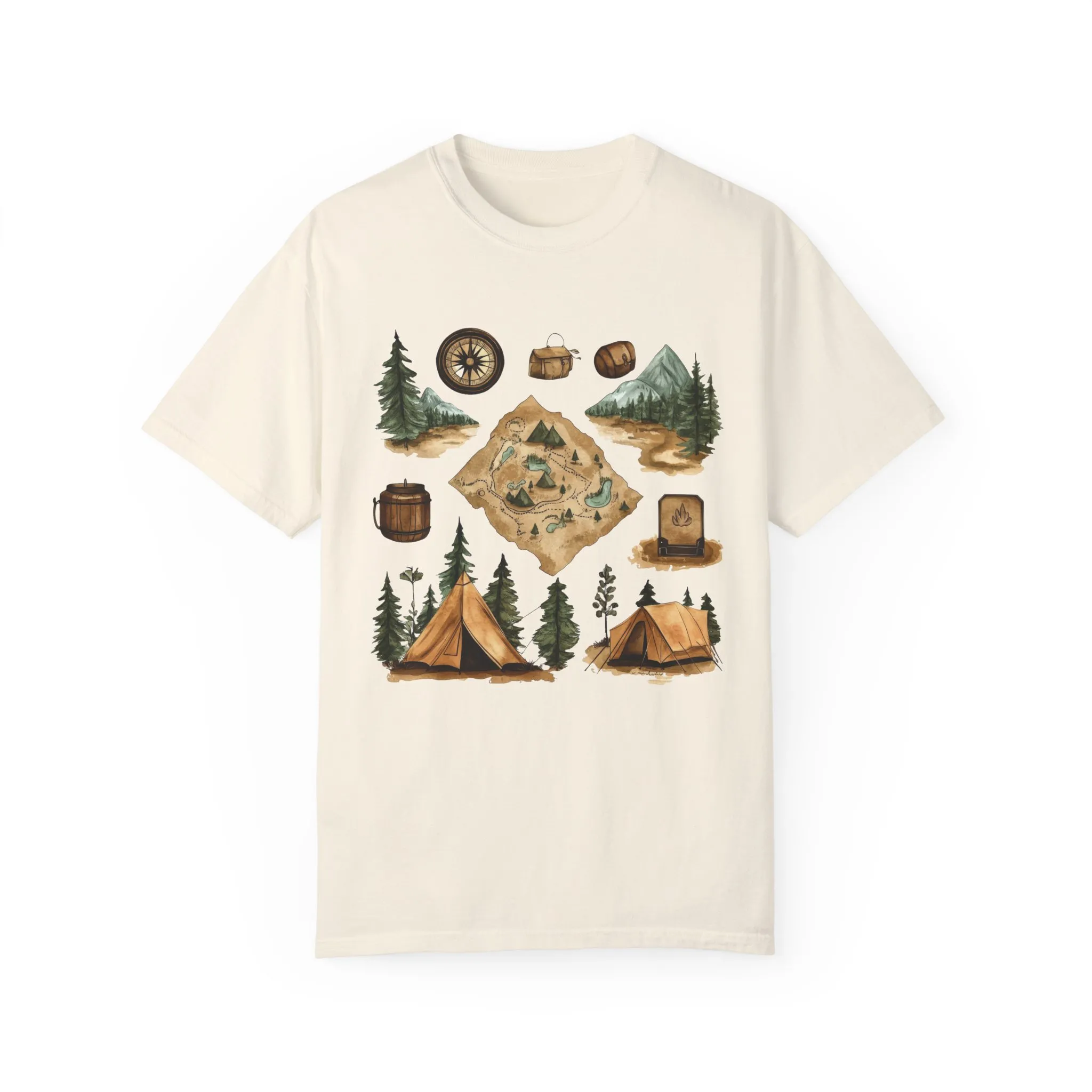 Adventure Awaits Unisex Garment-Dyed T-Shirt – Perfect for Nature Lovers and Camping Enthusiasts - Image 9