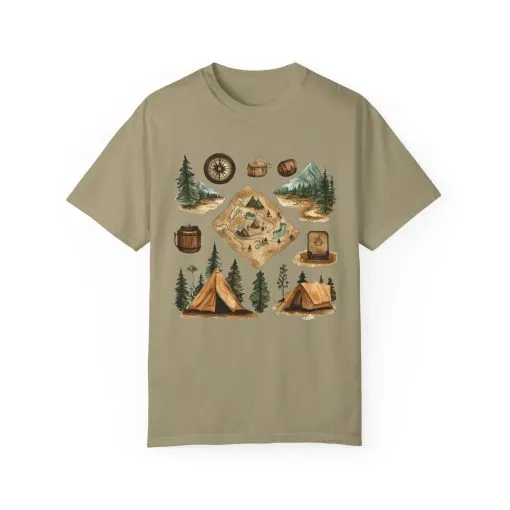 Adventure Awaits Unisex Garment-Dyed T-Shirt – Perfect for Nature Lovers and Camping Enthusiasts - Image 25