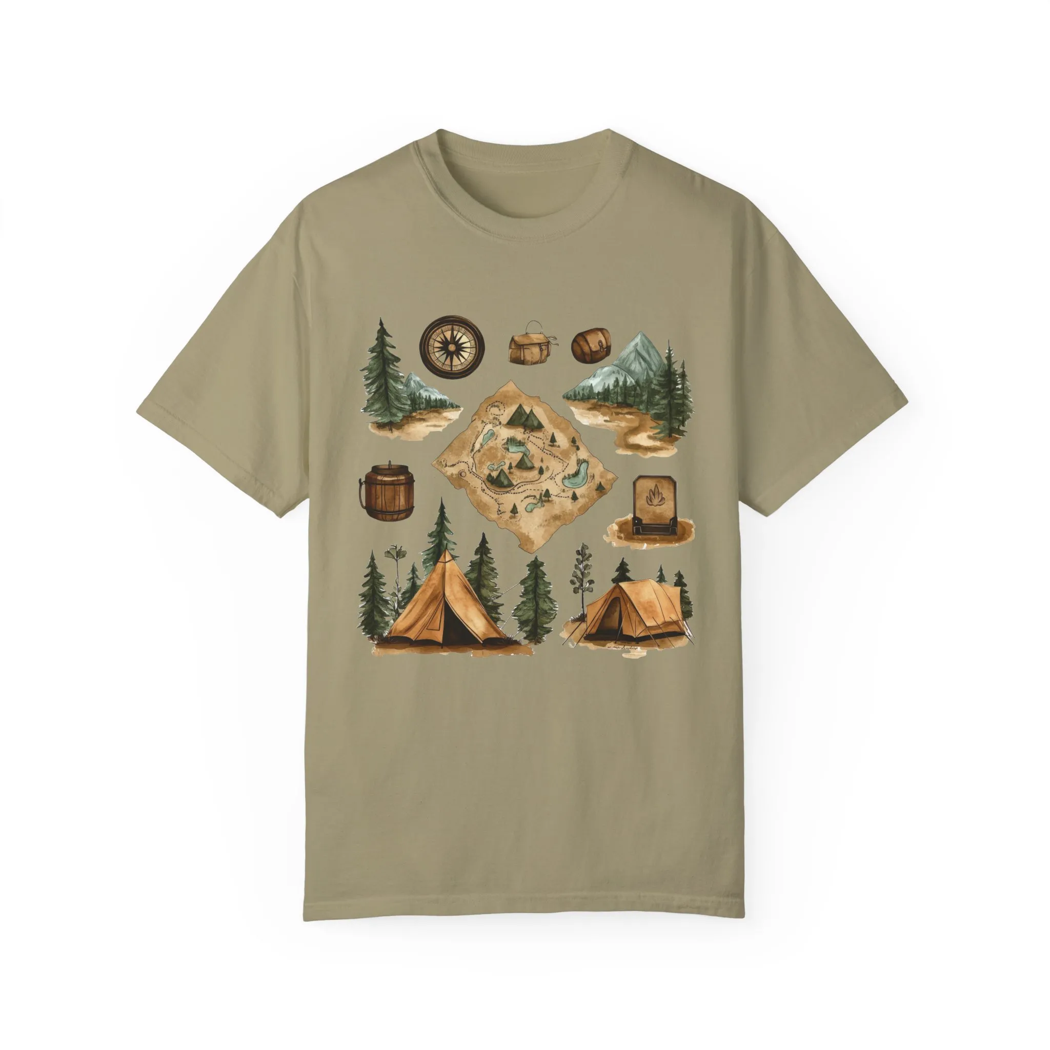 Adventure Awaits Unisex Garment-Dyed T-Shirt – Perfect for Nature Lovers and Camping Enthusiasts - Image 25