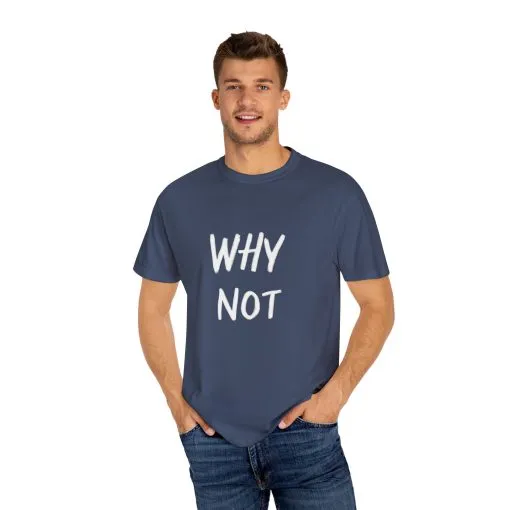 Why Not? Unisex Garment-Dyed T-Shirt - Casual Fun Statement Tee - Image 3