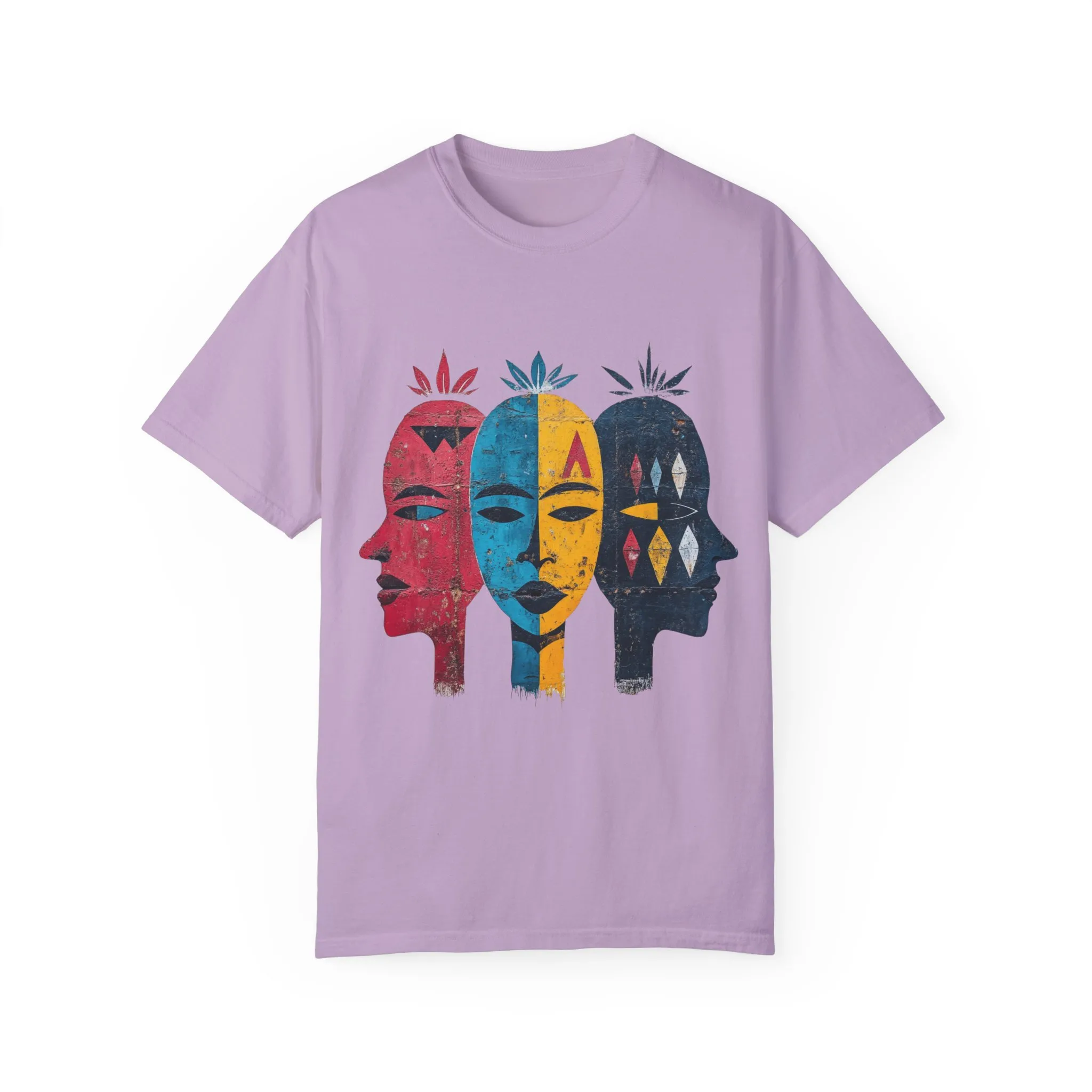 Vibrant Faces Unisex Garment-Dyed T-Shirt - Artistic Expression for Everyday Wear - Image 21