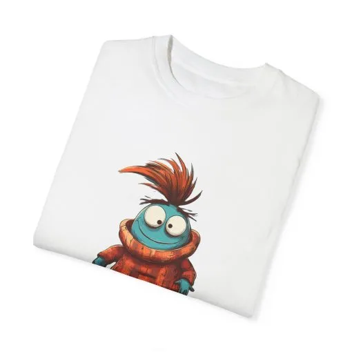 Unisex Garment-Dyed T-Shirt - 'Zero Chill' Fun Character Design - Image 3
