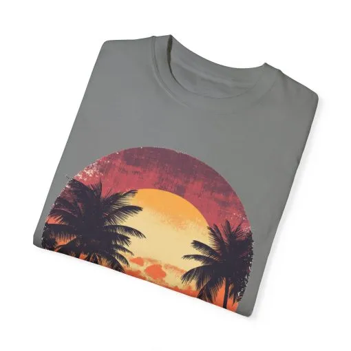 Unisex Garment-Dyed T-shirt | Sunset Beach Vibes Tee - Image 14