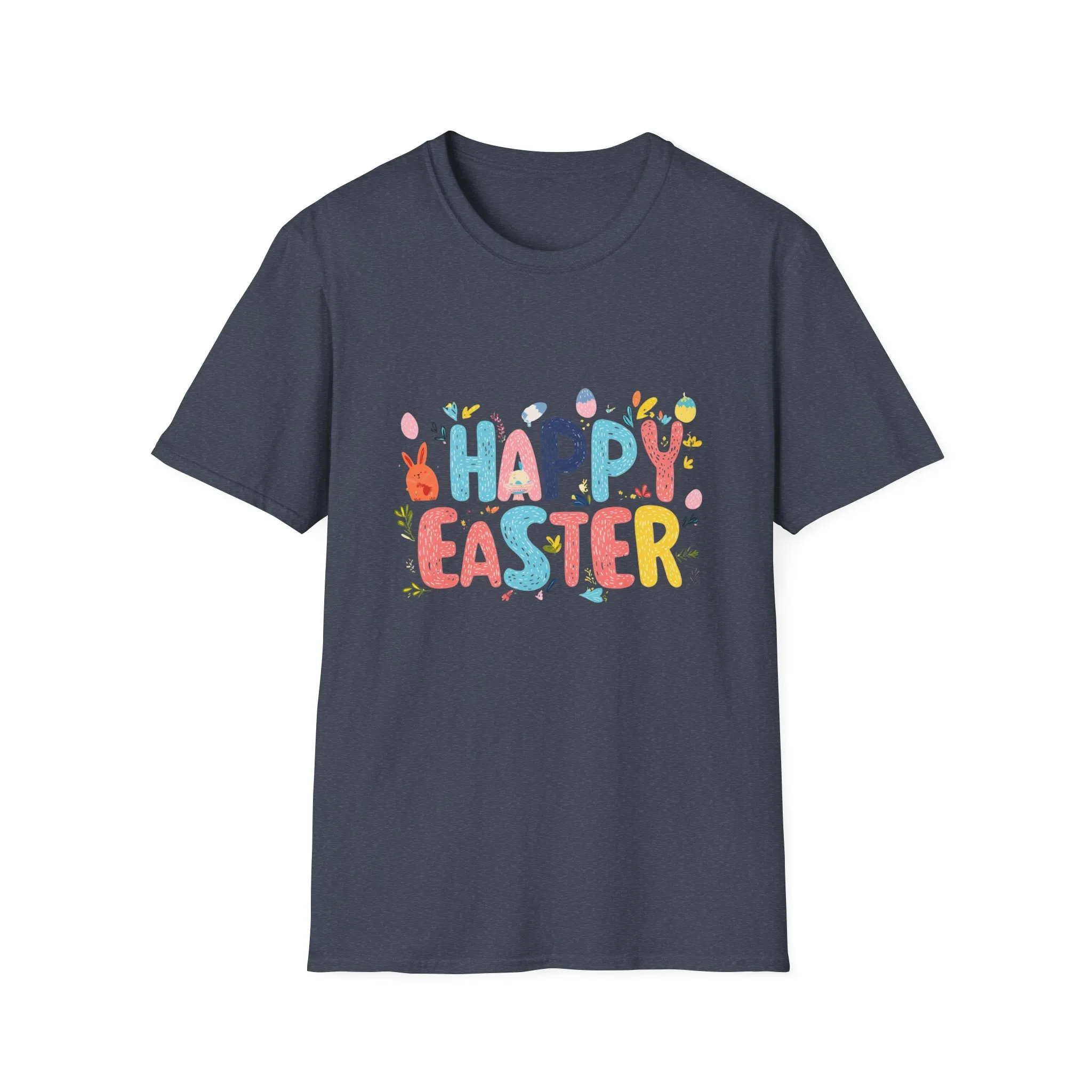 Happy Easter Unisex Softstyle T-Shirt - Vibrant Seasonal Tee for Spring Celebrations - Image 45