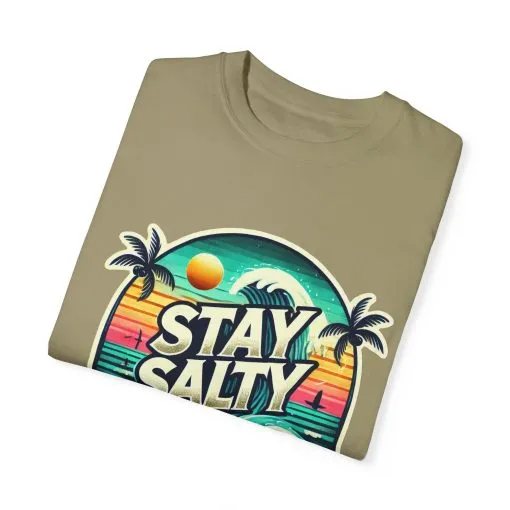 Stay Salty Unisex Garment-Dyed T-Shirt – Perfect for Beach Lovers & Summer Vibes - Image 10