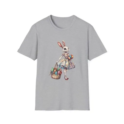 Easter Bunny Softstyle Unisex T-Shirt - Cute Spring Design for Holiday Celebrations - Image 16