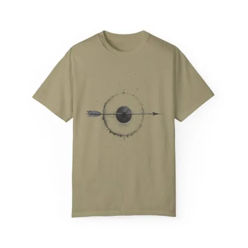 Unisex Garment-Dyed T-shirt with Unique Arrow and Target Design - Perfect for Casual Wear and Gifts - Image 25