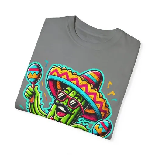 Fiesta Time Cactus T-Shirt - Unisex Garment-Dyed Tee for Celebration Lovers - Image 14