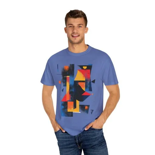 Colorful Abstract Art T-Shirt | Unisex Garment-Dyed Tee - Image 35