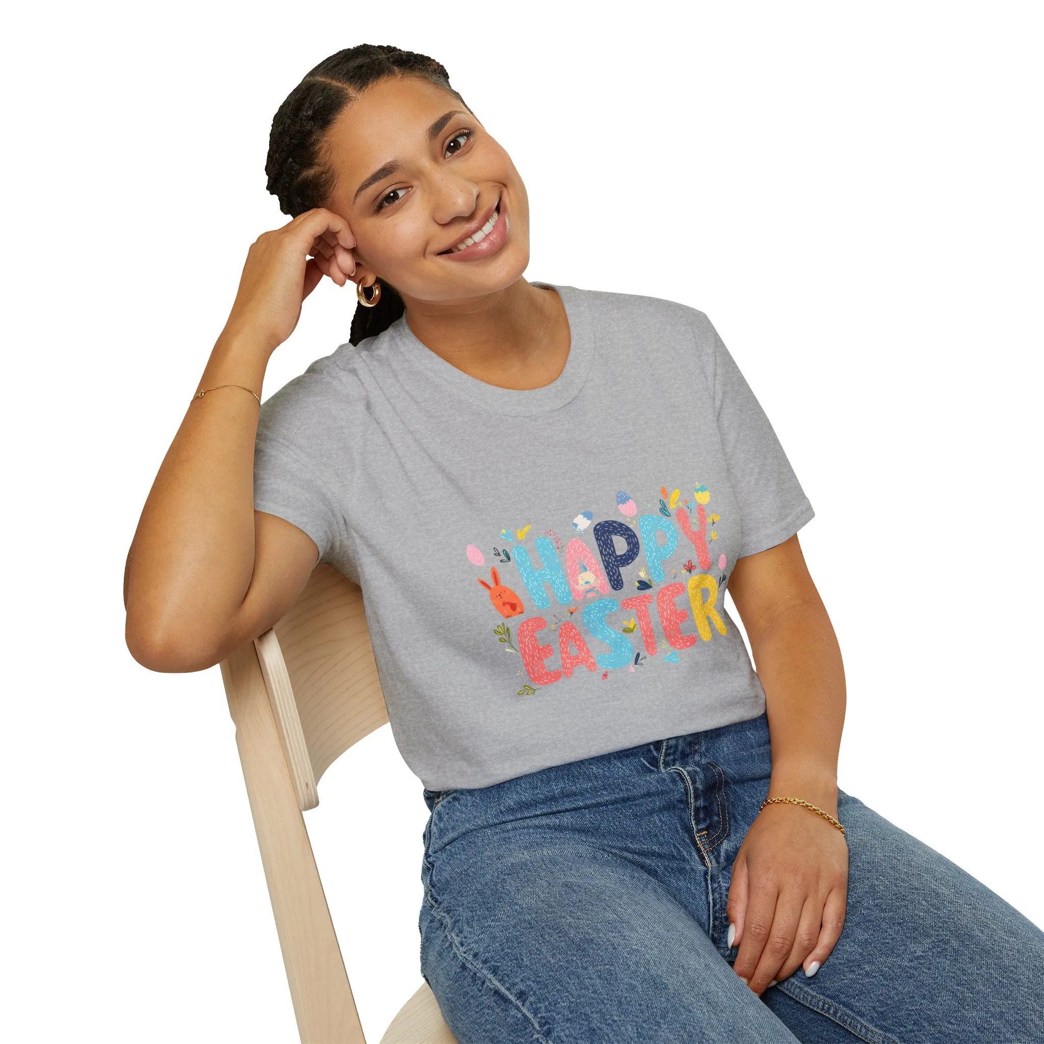 Happy Easter Unisex Softstyle T-Shirt - Vibrant Seasonal Tee for Spring Celebrations - Image 19