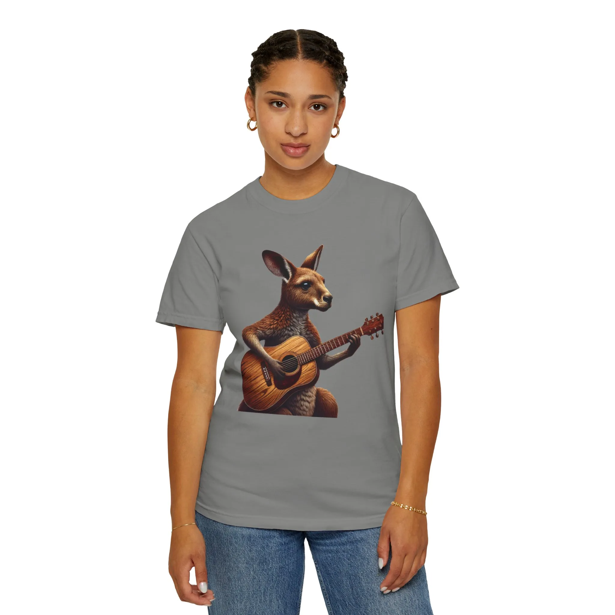 Cool Kangaroo Playing Guitar Unisex T-Shirt - Unique Gift for Music Lovers - Image 36