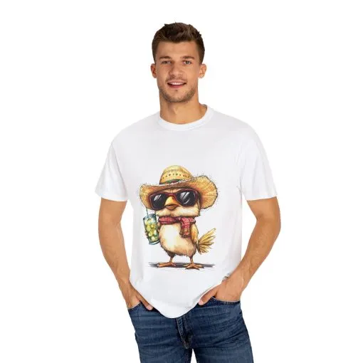 Funny Beach Bird T-Shirt - Unisex Garment-Dyed Summertime Tee - Image 7