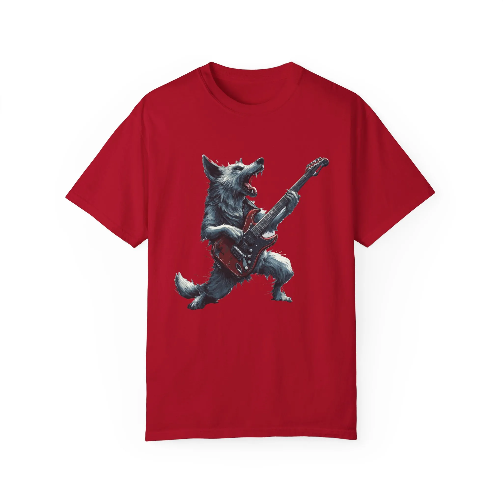 Rocking Wolf Unisex Garment-Dyed T-Shirt - Music Lover's Tee - Image 29
