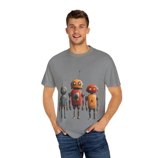 Vintage Robot Graphic Unisex T-shirt - Perfect for Tech Lovers - Image 4