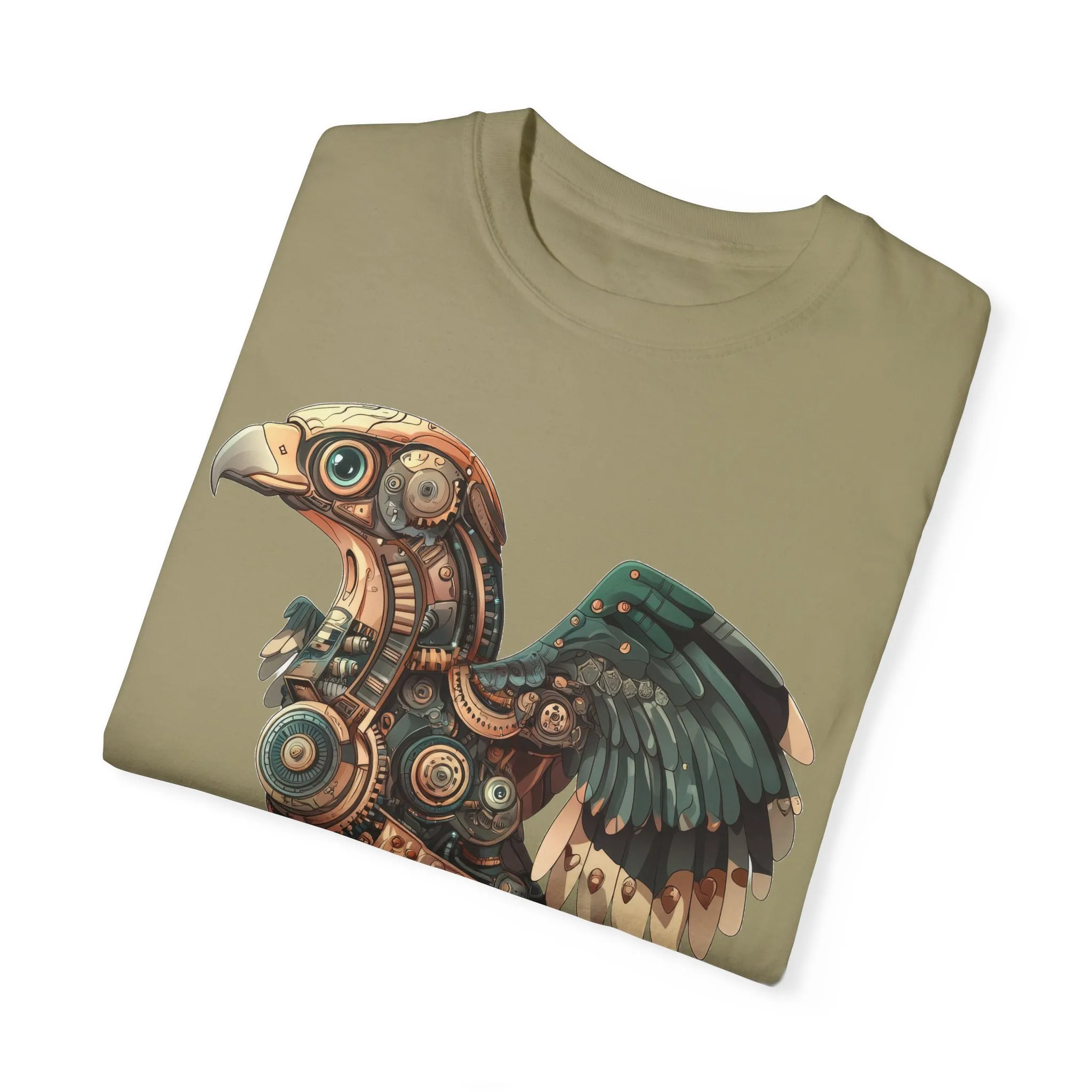 Steampunk Mechanical Bird Unisex Garment-Dyed T-Shirt - Image 18