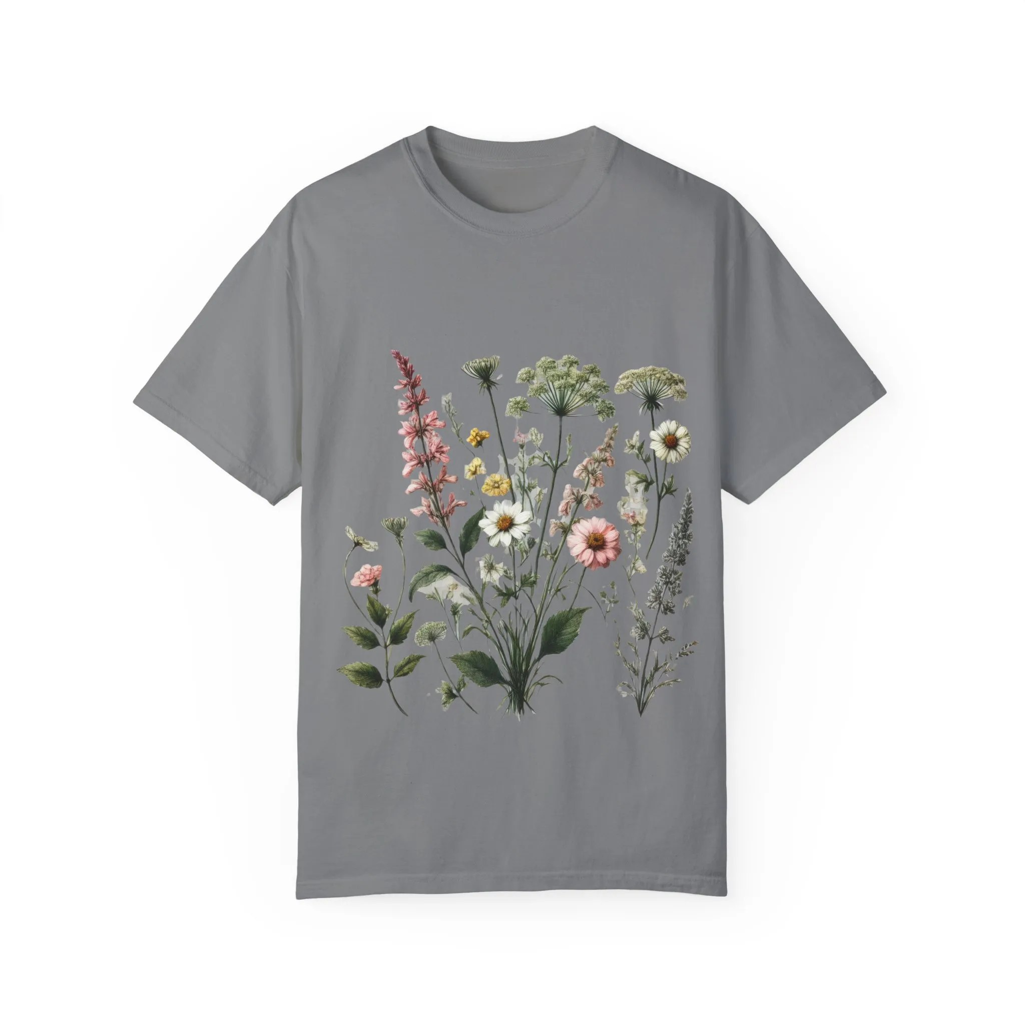 Botanical Print Unisex Garment-Dyed T-Shirt | Eco-Friendly Floral Tee for Nature Lovers - Image 13