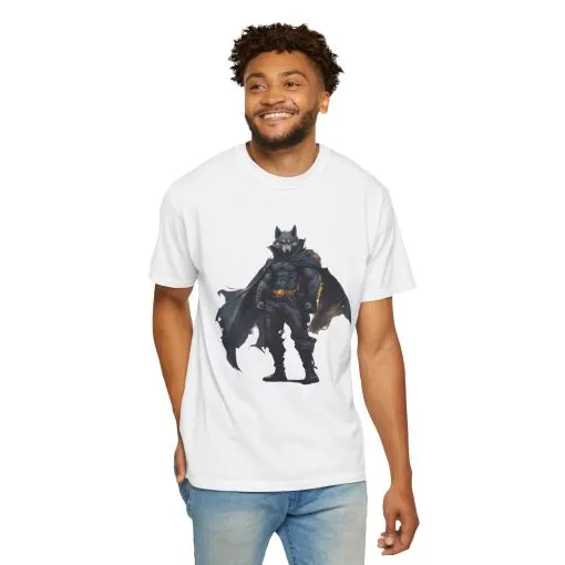 Heroic Wolf T-Shirt | Unisex Garment-Dyed Tee for Animal Lovers & Comic Fans - Image 8