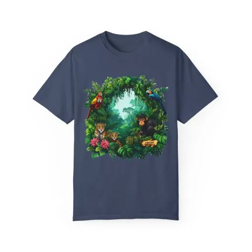 Tropical Jungle Animal T-Shirt | Unisex Garment-Dyed Tee for Nature Lovers - Image 9
