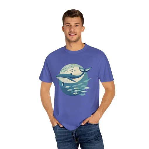 Whale Watching Unisex Garment-Dyed T-Shirt | Ocean Lover's Tee - Image 15