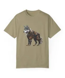 Mechanical Wolf Unisex T-Shirt - Unique Graphic Tee for Animal Lovers