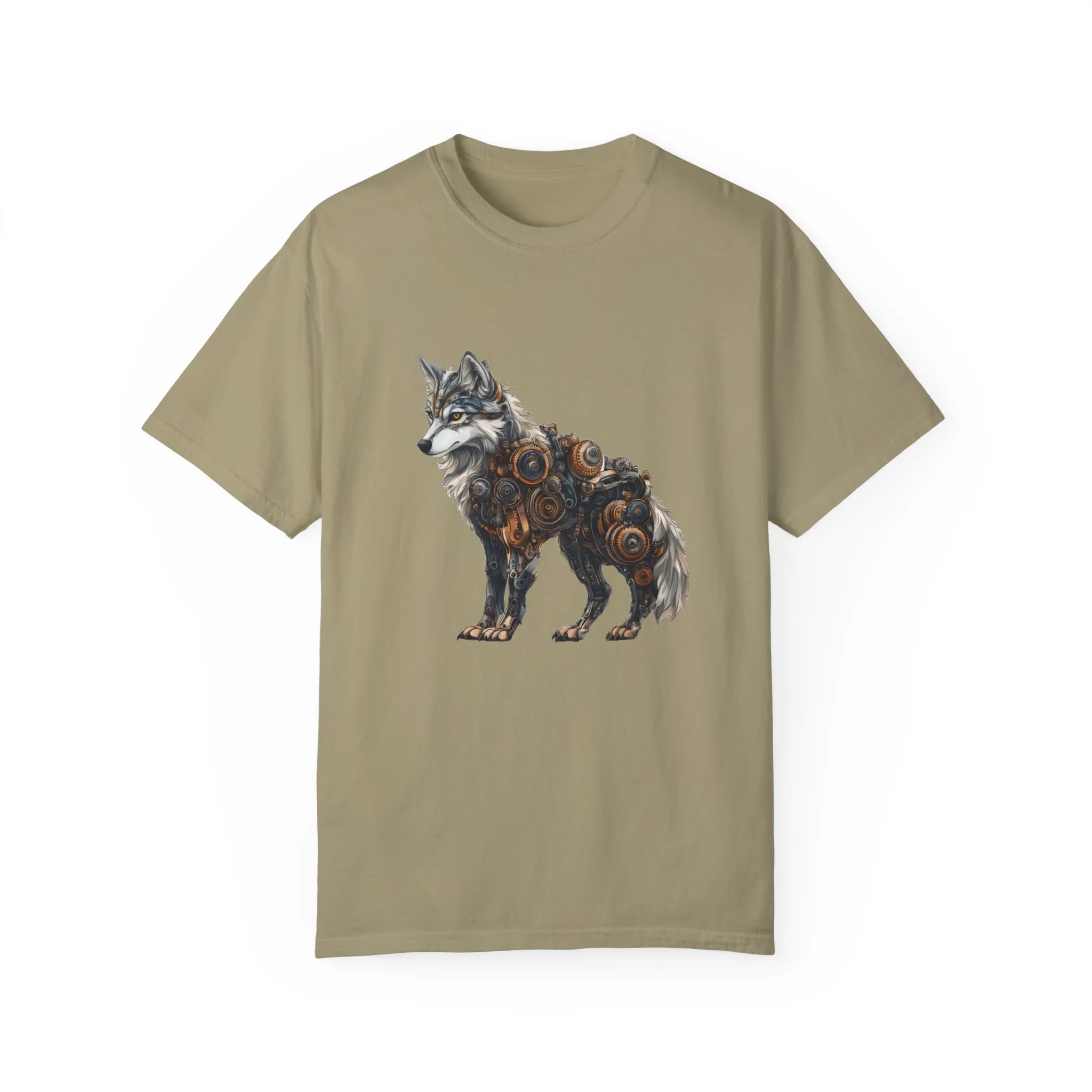 Mechanical Wolf Unisex T-Shirt - Unique Graphic Tee for Animal Lovers