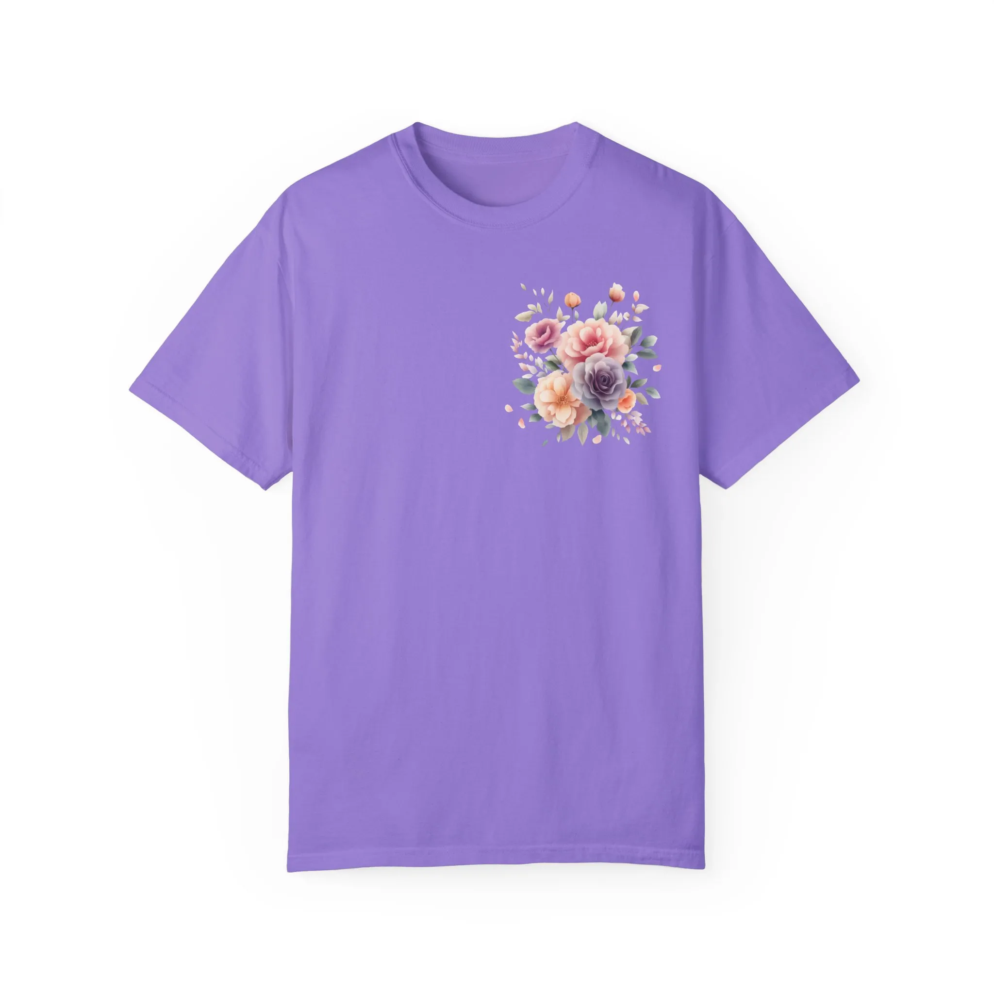 Floral Unisex Garment-Dyed T-shirt - Soft Summer Vibes - Image 29