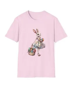 Easter Bunny Softstyle Unisex T-Shirt - Cute Spring Design for Holiday Celebrations