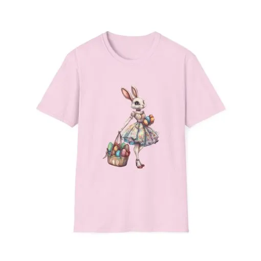Easter Bunny Softstyle Unisex T-Shirt - Cute Spring Design for Holiday Celebrations