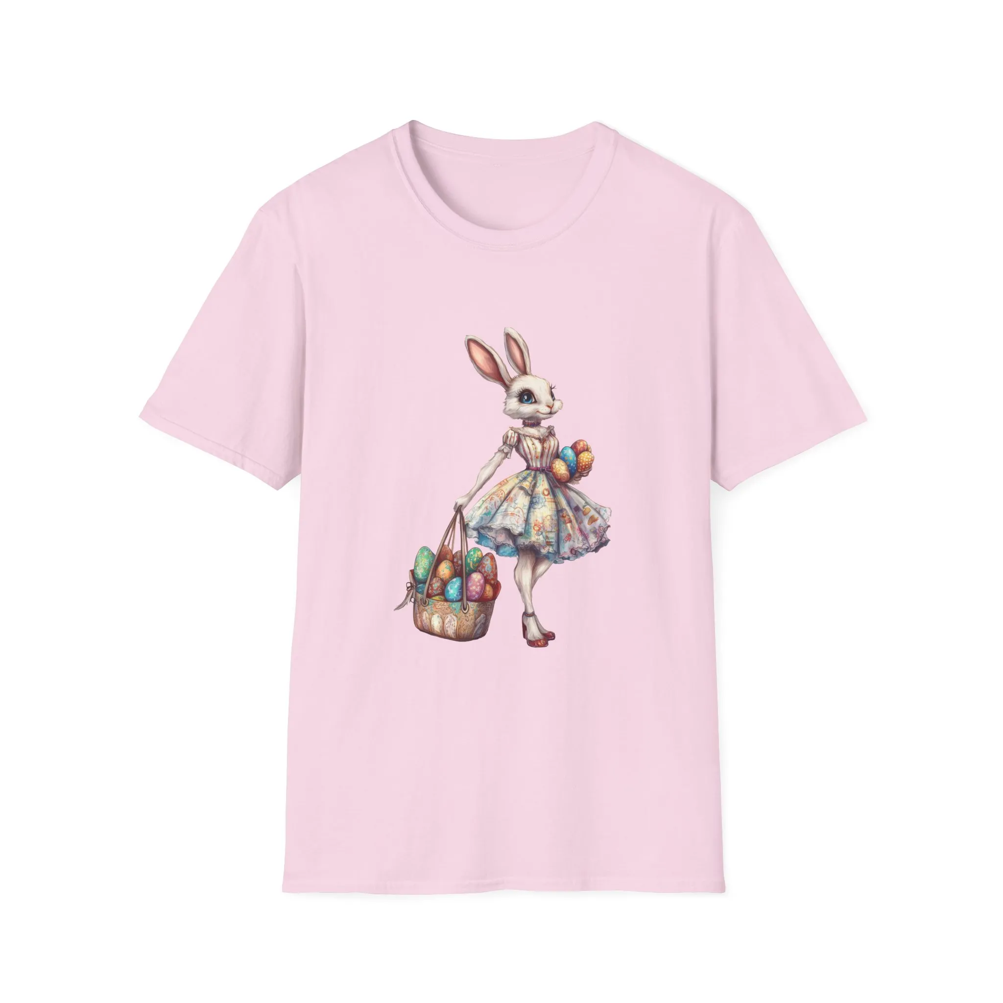 Easter Bunny Softstyle Unisex T-Shirt - Cute Spring Design for Holiday Celebrations