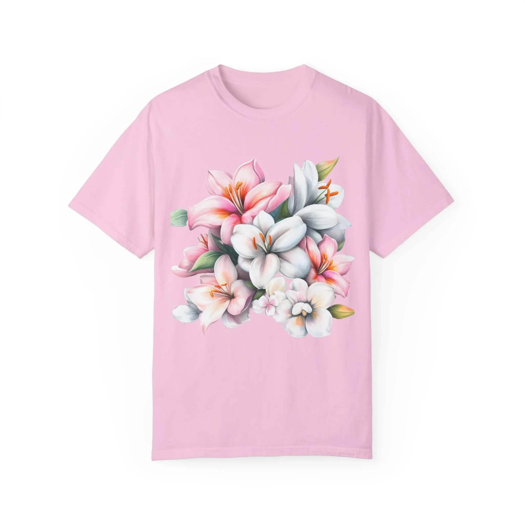 Floral Elegance Unisex Garment-Dyed T-Shirt - Perfect for Spring Celebrations - Image 45