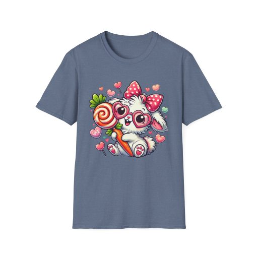 Cute Bunny Love Unisex Softstyle T-Shirt - Perfect for Valentine's Day and Spring Celebrations - Image 46