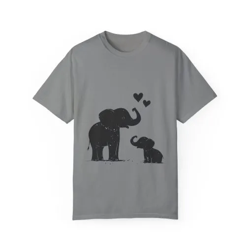 Heartwarming Elephant Love Unisex T-Shirt - Image 37