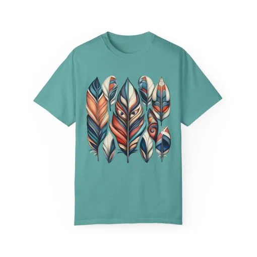 Bohemian Feathers Unisex T-Shirt - Artistic Nature Design - Image 26