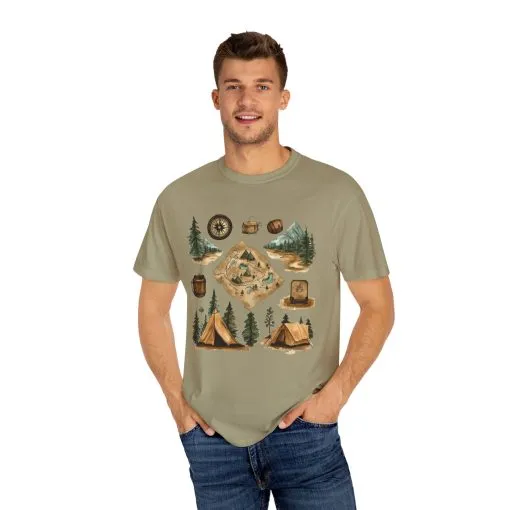 Adventure Awaits Unisex Garment-Dyed T-Shirt – Perfect for Nature Lovers and Camping Enthusiasts - Image 27