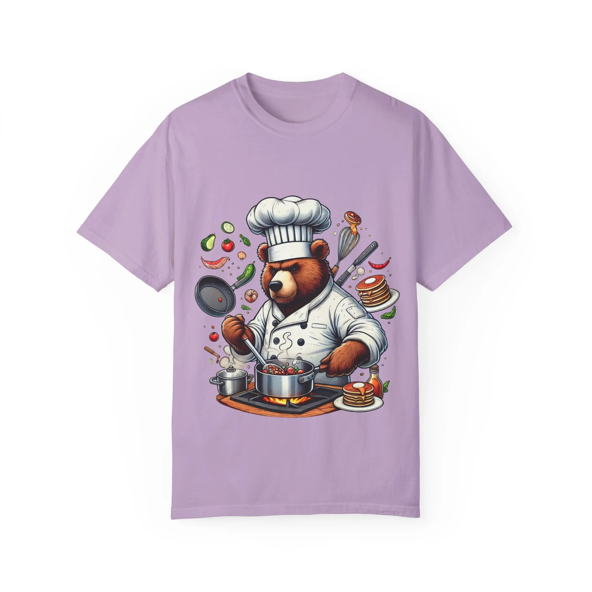 Chef Bear Unisex Garment-Dyed T-Shirt - Perfect for Cooking Lovers and Foodies - Image 33