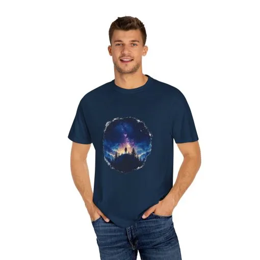 Galactic Night Unisex Garment-Dyed T-Shirt - Cosmic Adventure Tee - Image 15