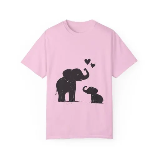 Heartwarming Elephant Love Unisex T-Shirt - Image 45