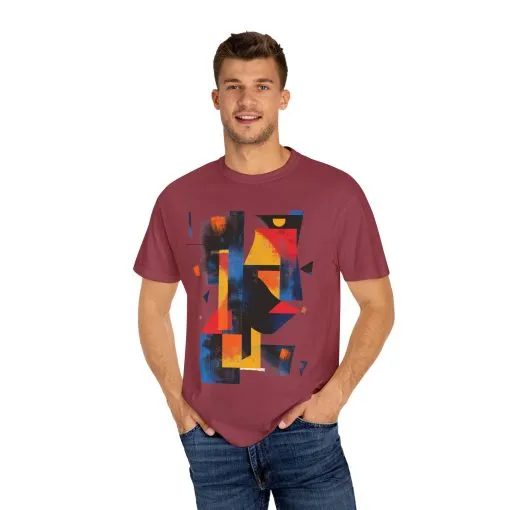 Colorful Abstract Art T-Shirt | Unisex Garment-Dyed Tee - Image 55