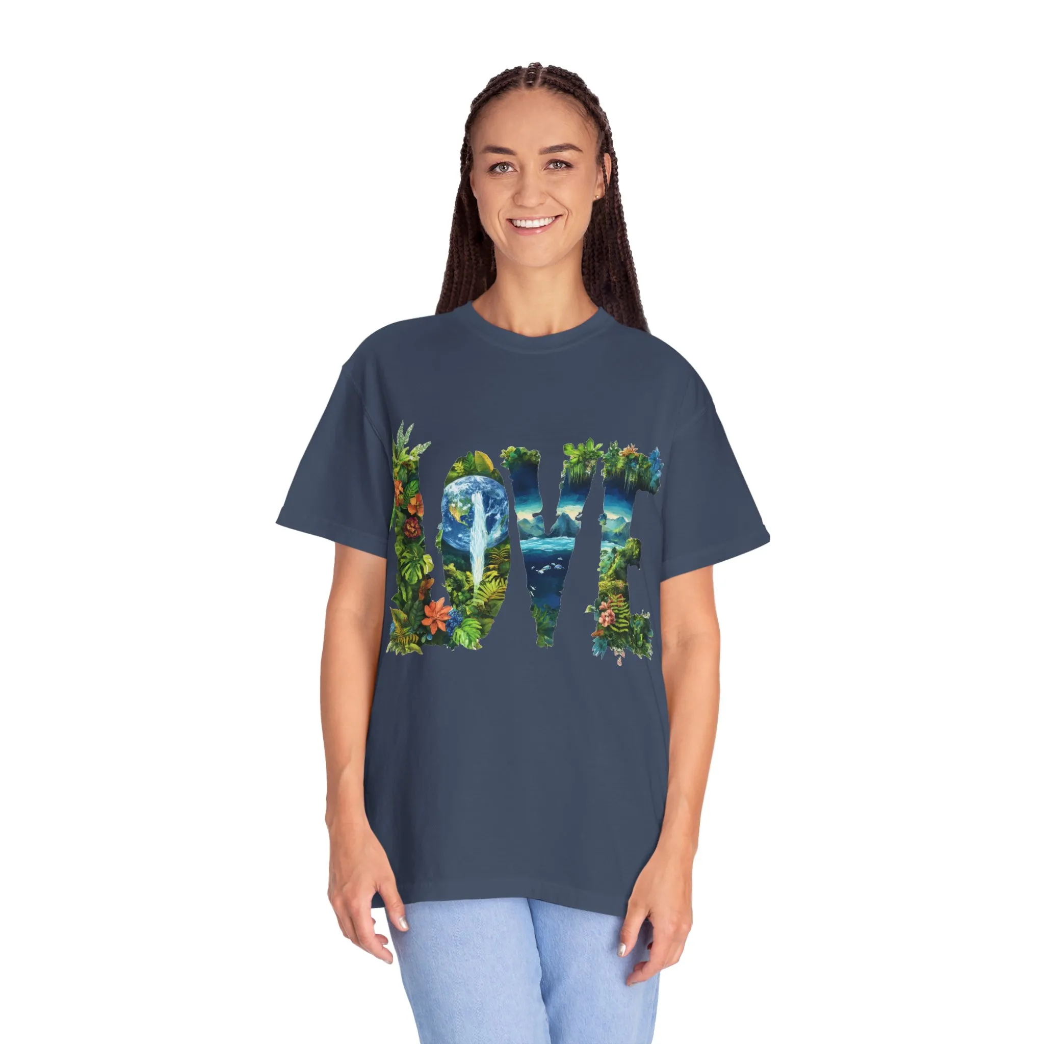 Garment-Dyed Love T-Shirt | Nature-Inspired Unisex Tee - Image 32