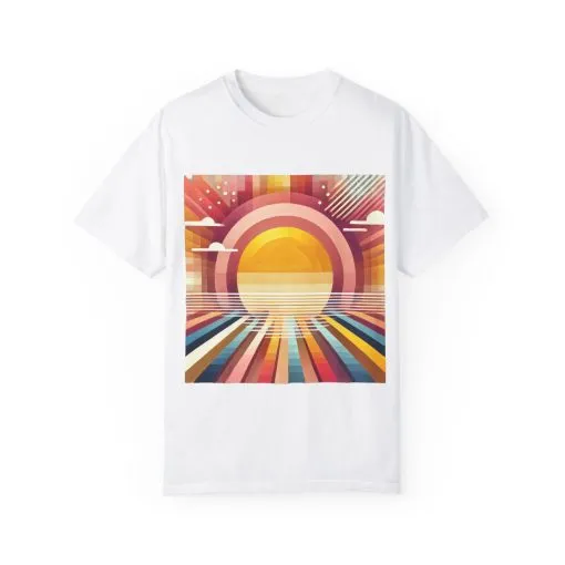Retro Sunset Unisex T-Shirt - Beach Vibes Tee for Summer Adventures - Image 5