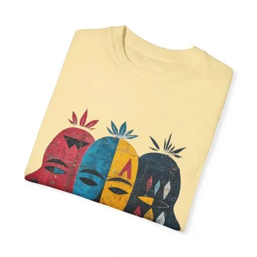 Vibrant Faces Unisex Garment-Dyed T-Shirt - Artistic Expression for Everyday Wear - Image 10