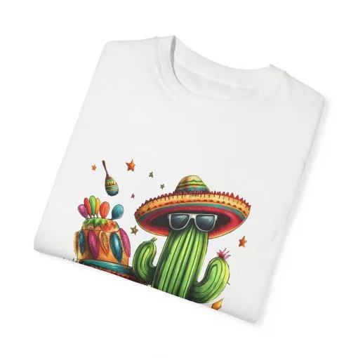 Vibrant Cactus Fiesta T-Shirt - Unisex Garment-Dyed Tee for Summer Celebrations - Image 6