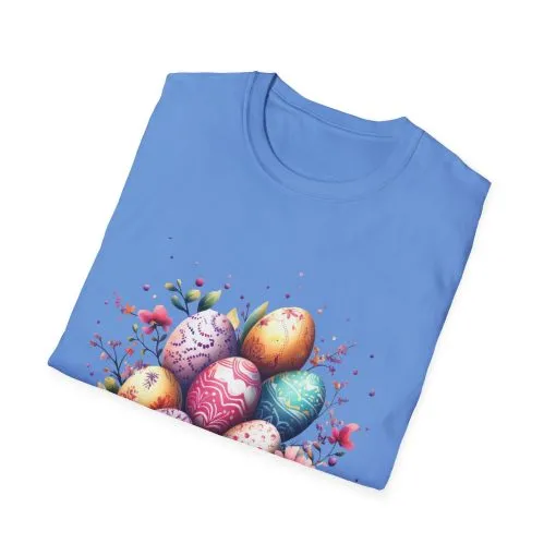 Easter Egg Floral Unisex Softstyle T-Shirt - Vibrant Spring Design - Image 38