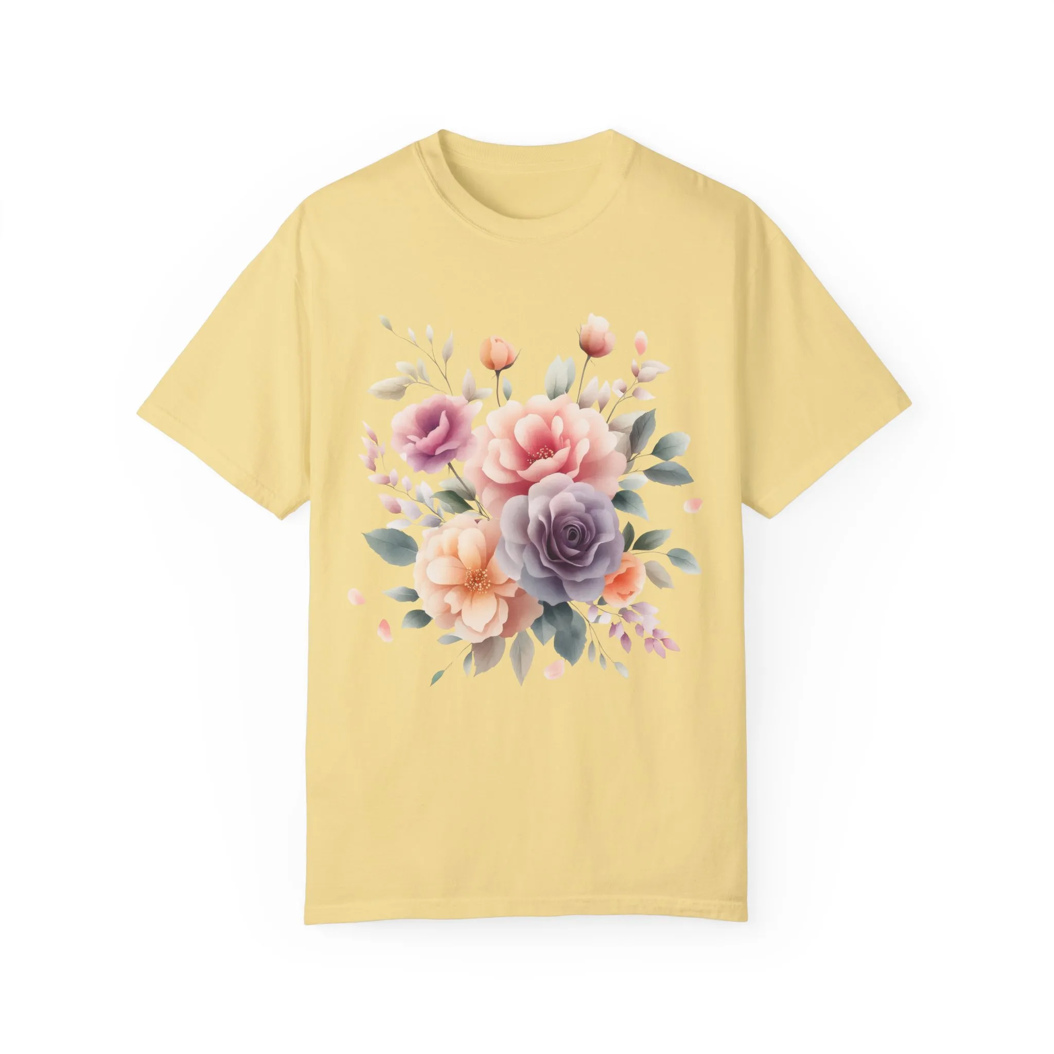 Floral Garden Unisex Garment-Dyed T-Shirt | Soft and Stylish Tee for Spring and Summer Occasions - Image 13