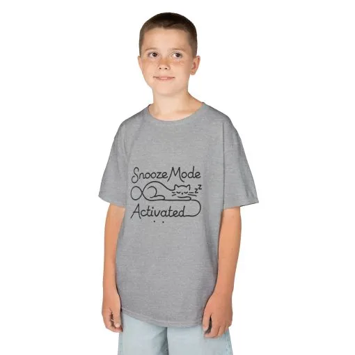 Kids 'Snooze Mode Activated' Heavy Cotton Tee - Fun Sleepy T-Shirt for Boys and Girls - Image 12