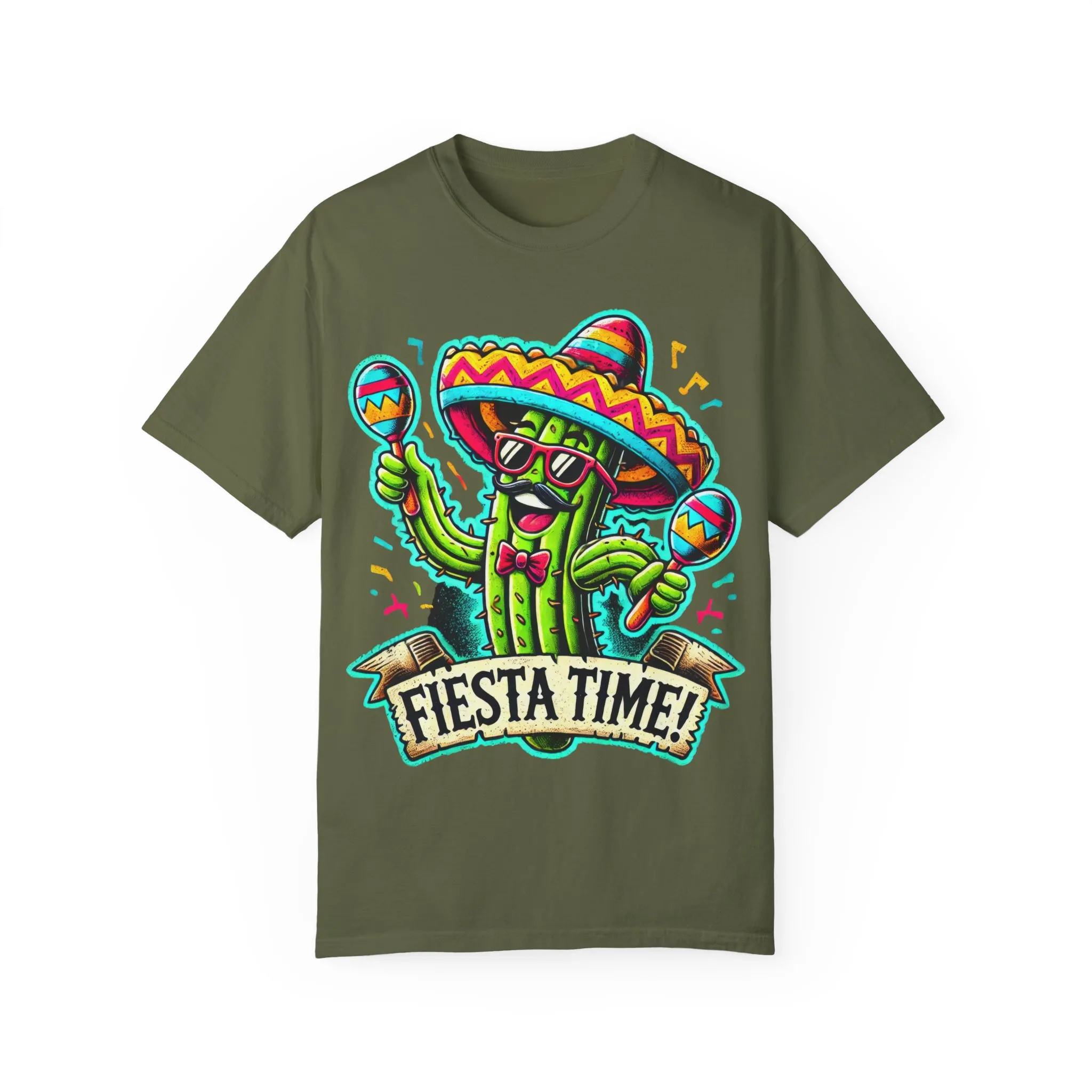 Fiesta Time Cactus T-Shirt - Unisex Garment-Dyed Tee for Celebration Lovers - Image 17