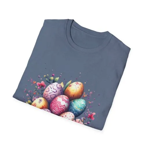 Easter Egg Floral Unisex Softstyle T-Shirt - Vibrant Spring Design - Image 43