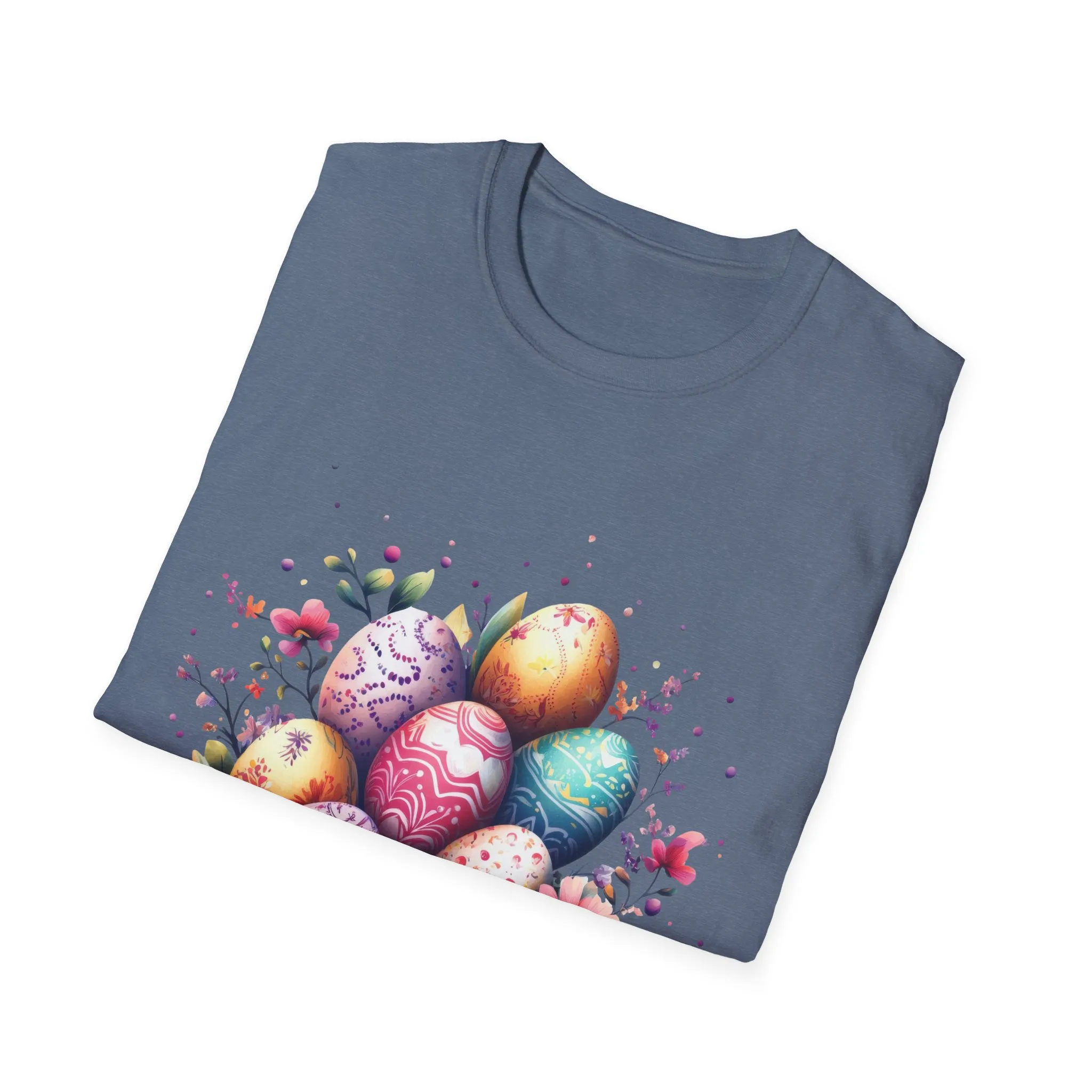 Easter Egg Floral Unisex Softstyle T-Shirt - Vibrant Spring Design - Image 43